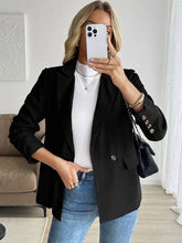 Aurohaya Women’s Blazer with Buttons and Pockets ong Sleeve Single-Breasted Lapel Casual Work Jacket